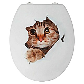 Poseidon WC daska Kittycat (Samospuštajuća, Duroplast, Bijele boje)