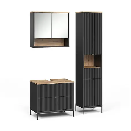 Badmöbel-Set Eliza 70 cm Schwarz Art.-Nr. 71940