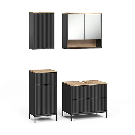 Badmöbel-Set Eliza 70 cm Schwarz Art.-Nr. 71941