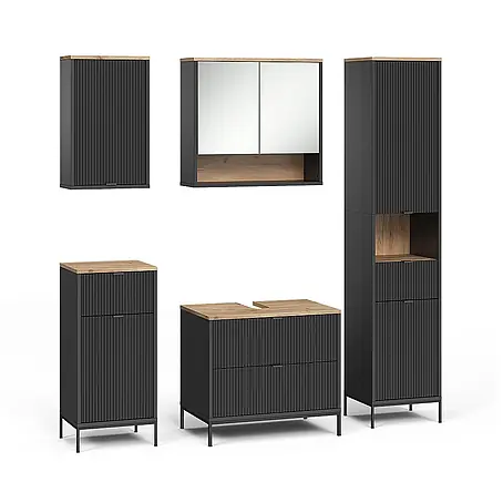Badmöbel-Set Eliza 70 cm Schwarz Art.-Nr. 71942