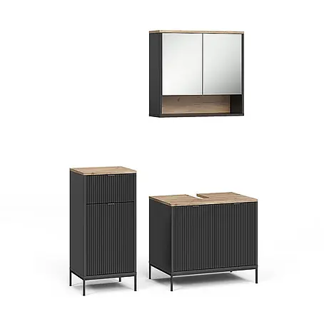 Badmöbel-Set Eliza 70 cm Schwarz Art.-Nr. 71944
