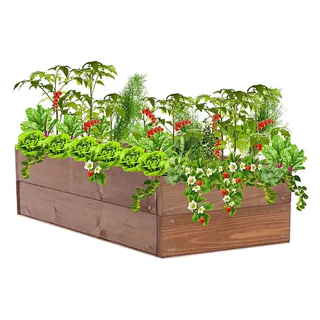 Hochbeete Growline Holz | HxBxT 18x103x30 cm | Kieferholz | Braun