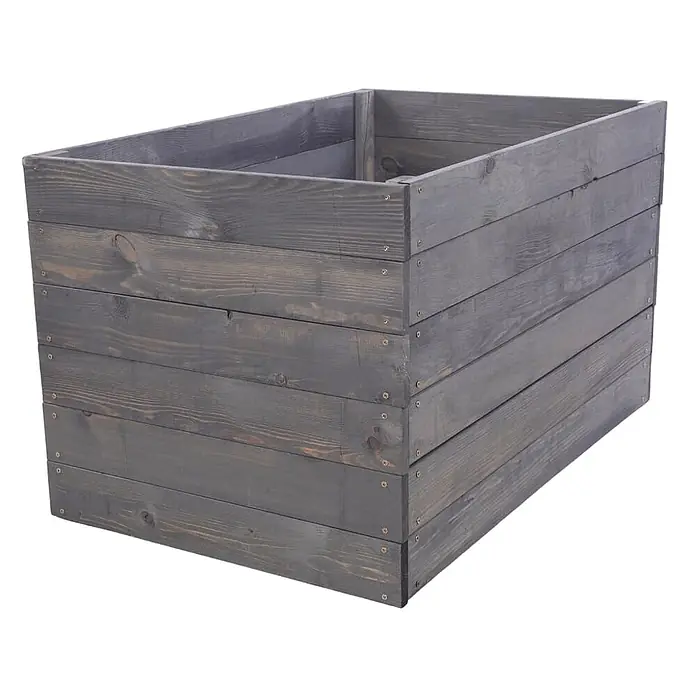 Hochbeete Growline Holz | HxBxT 54x83x80 cm | Kieferholz | Grau -  - Dunkelgrau lasierter Pflanzkasten aus Holz, geeignet für Garten- oder Hochbeetbepflanzung.