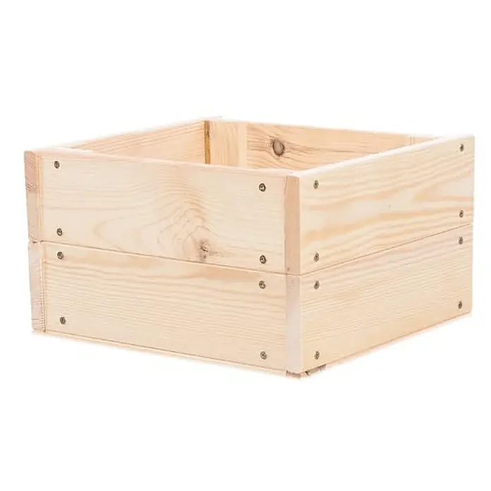 Hochbeete Growline Holz | HxBxT 18x33x30 cm | Kieferholz | Natur -  - Helle Holzkiste aus Kiefernholz, mit Schrauben zusammengebaut.