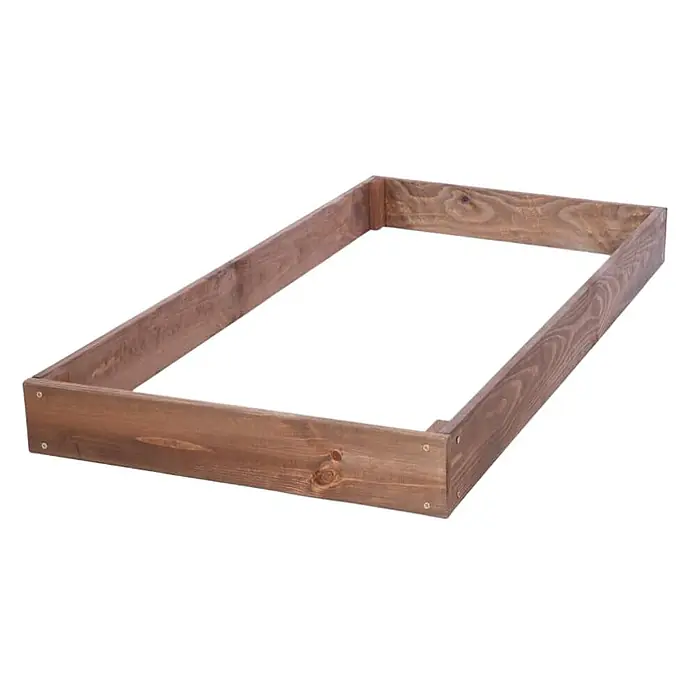 Hochbeete GardenStep Holz | HxBxT 9x60x60cm | 1 Ebene | Holz | Braun -  - Brauner rechteckiger Holzrahmen.