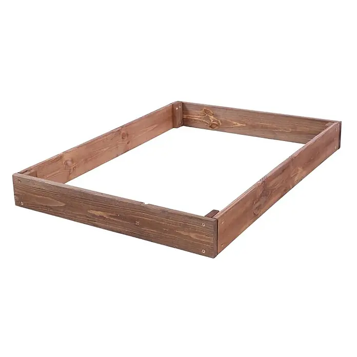 Hochbeete GardenStep Holz | HxBxT 9x60x100cm | 1 Ebene | Holz | Braun -  - Brauner, rechteckiger Hochbeetrahmen aus Holz.