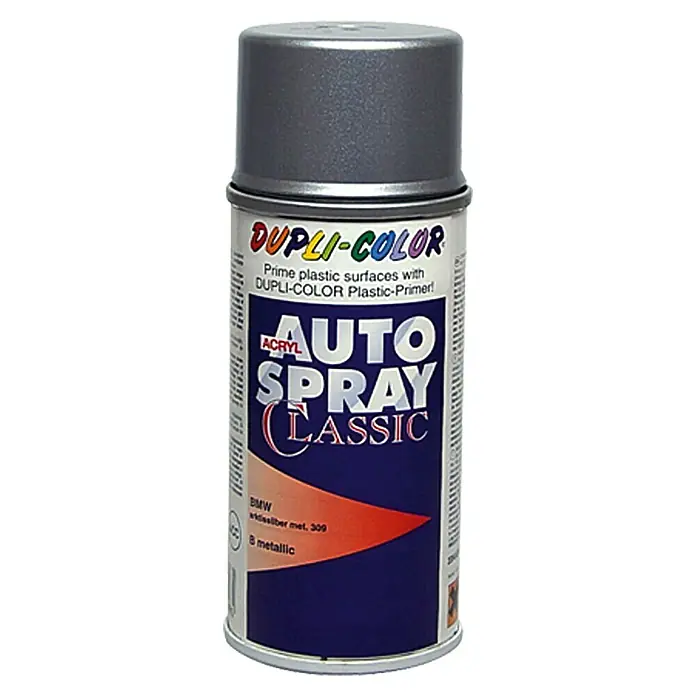 Dupli-Color Acryl-Autospray Classic - BMW, Arktiksilber Metallic, 150 ml - Dupli-Color Auto Spray Classic, ein Acryl-Autolack in Silbermetallic, ideal für die Lackierung von Fahrzeugen und anderen Oberflächen.