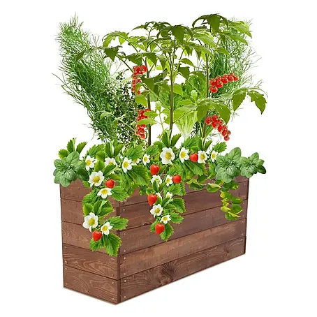 Hochbeete Growline Holz | HxBxT 45x93x30 cm | Kieferholz | Braun