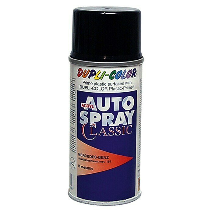 Dupli-Color Acryl-Autospray Classic (Mercedes Benz, Obsidianschwarz Metallic, 150 ml)