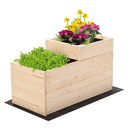Hochbeete TREPPEN Holz | HxBxT 36x30x63 cm | Holz | Natur