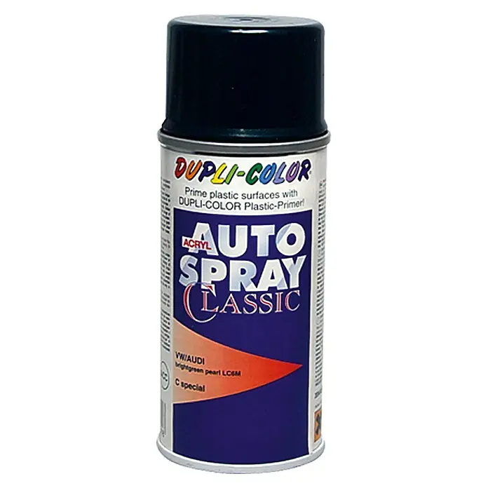 Dupli-Color Acryl-Autospray Classic - Audi/VW, Brightgreen Pearl, 150 ml - Dupli-Color Auto Spray Classic: Ideal zum Grundieren von Kunststoffoberflächen mit Dupli-Color Plastic-Primer.