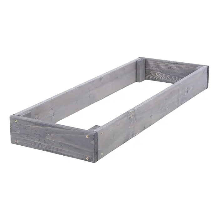 Hochbeete GardenStep Holz | HxBxT 9x30x60cm | 1 Ebene | Holz | Grau -  - Rechteckiger grau lasierter Holzrahmen, ideal für ein Hochbeet.