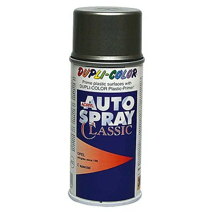 Dupli-Color Acryl-Autospray Classic - Opel, Olivgrau Mica, 150 ml - Dupli-Color Auto Spray Classic, ein Acryl-Spray für Oldtimer, speziell für Opel silbergrau mica 146, ideal für die Lackierung und Restaurierung.