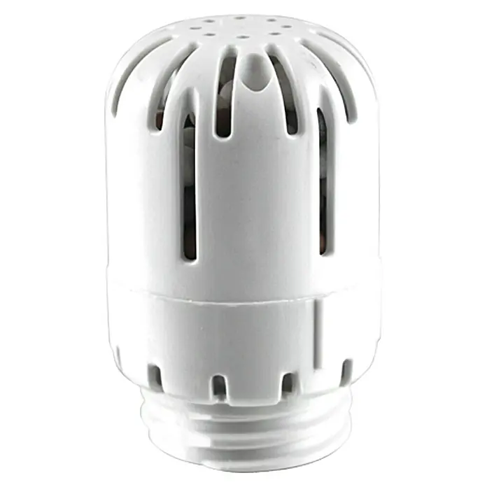 Proklima Filter - Weiß, Passend für: Proklima Luftbefeuchter HF-106631 - Nahaufnahme eines weißen Aroma Diffusors mit Öffnungen für die Dampfabgabe, ideal zur Raumbeduftung und Luftbefeuchtung.