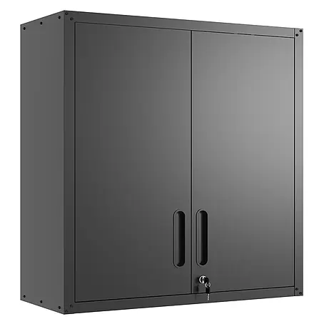 SONNENH Wand-Werkzeugschrank, 75 x 30 x 77 cm, Schwarz