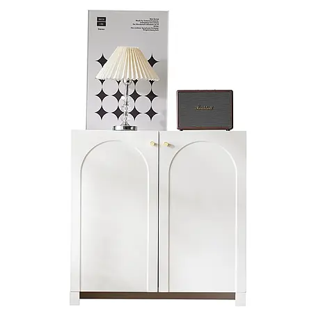 SONNENH Sideboard, Spanplatte, 80 x 40 cm, Weiß