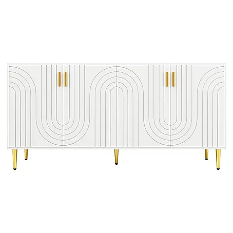SONNENH Sideboard, MDF, 152 x 40 cm, Weiß