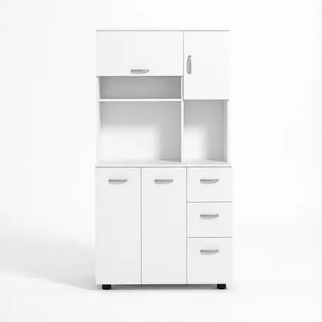 SONNENH Holz-Mehrzweckschrank, Holz, 89 x 39.5 cm, Weiß
