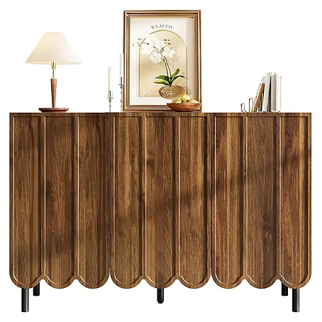 SONNENH Sideboard, MDF, 120 x 35 cm, Walnuss
