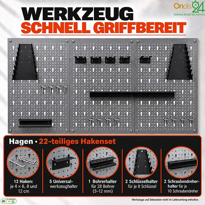 Ondis24 Werkstatt Set Bruno 280cm 2 Schränke - 