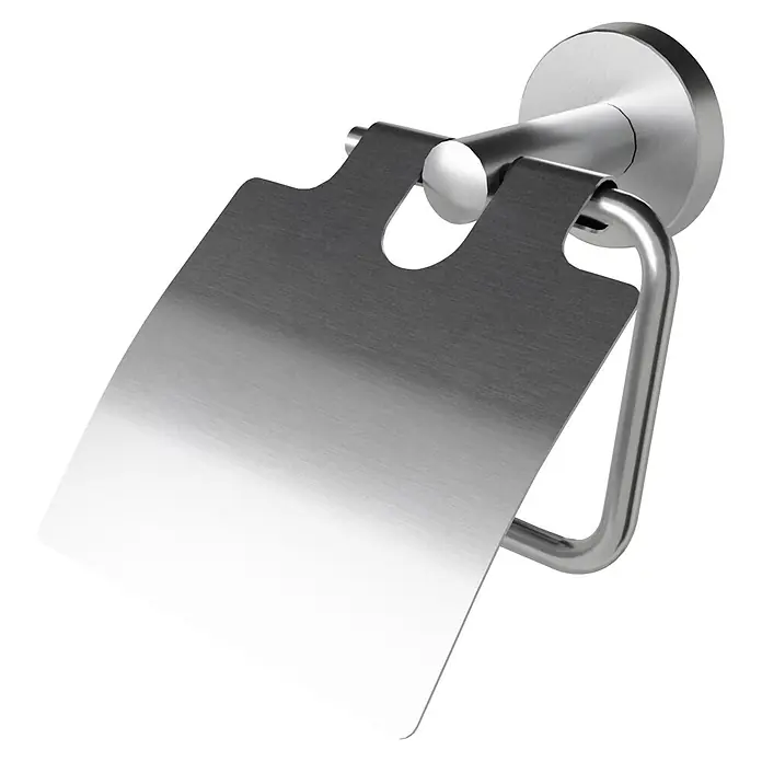 Camargue Paris Toilettenpapierhalter - Edelstahl, Silber - Diagonale Ansicht