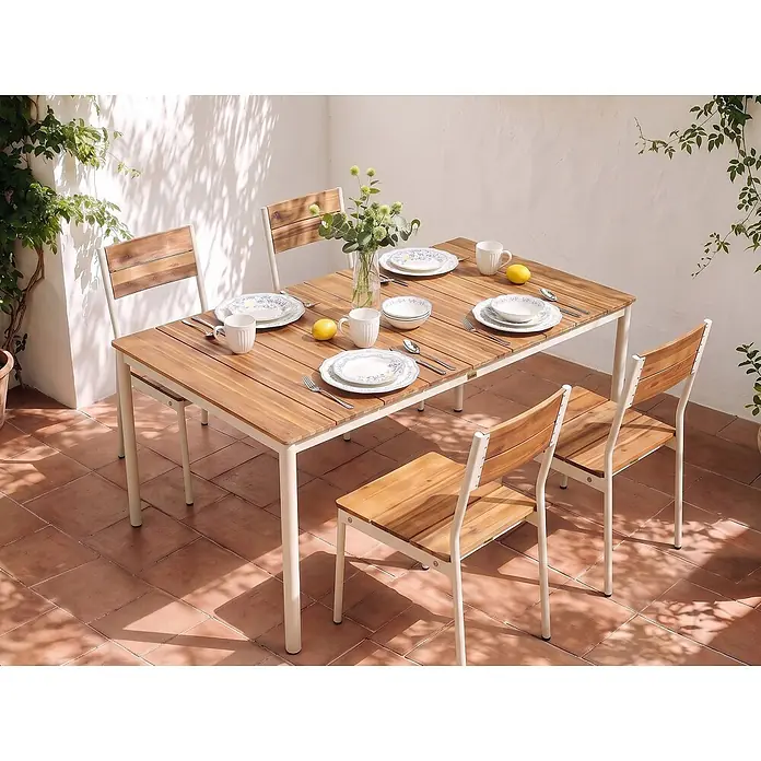 Esstisch GIOVINAZZO in Braun/Weiß - (W) 90 x (H) 75 x - L