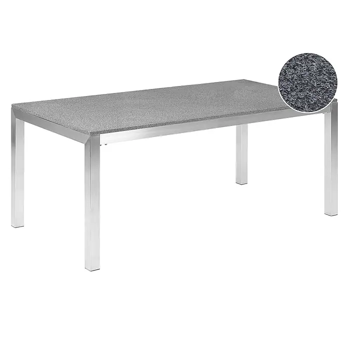Esstisch GROSSETO in Grau/Silber - (W) 90 x (H) 76 x - L