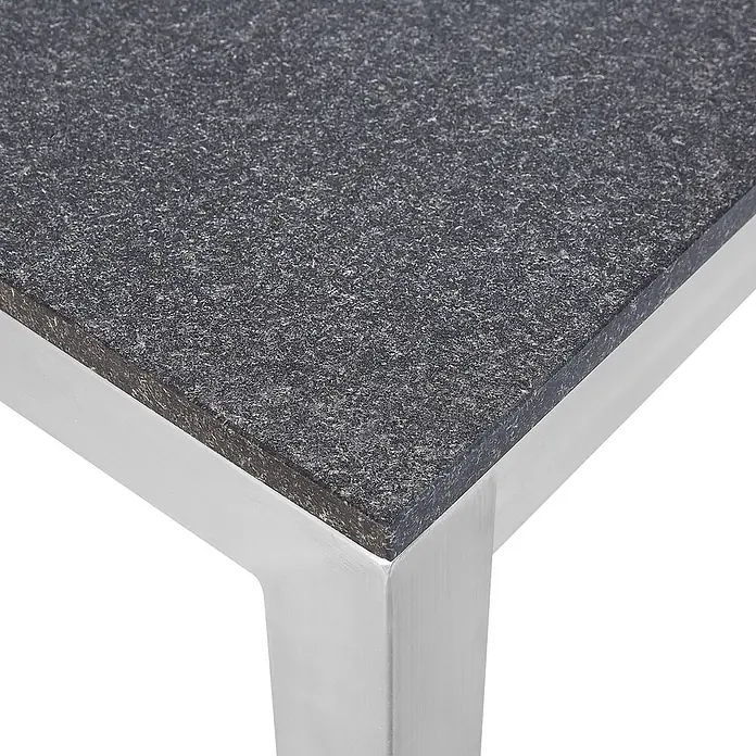 Esstisch GROSSETO in Grau/Schwarz/Silber - (W) 90 x (H) 76 x - L
