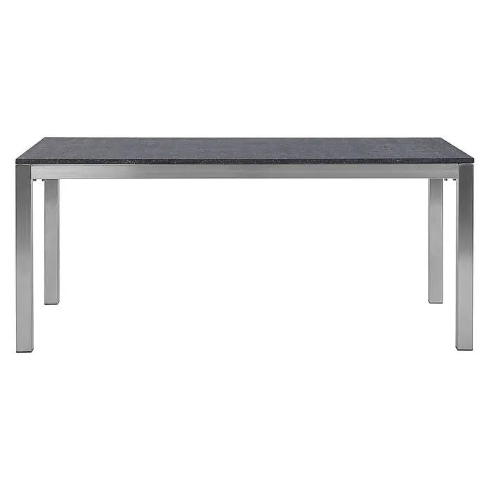 Esstisch GROSSETO in Grau/Schwarz/Silber - (W) 90 x (H) 76 x - L