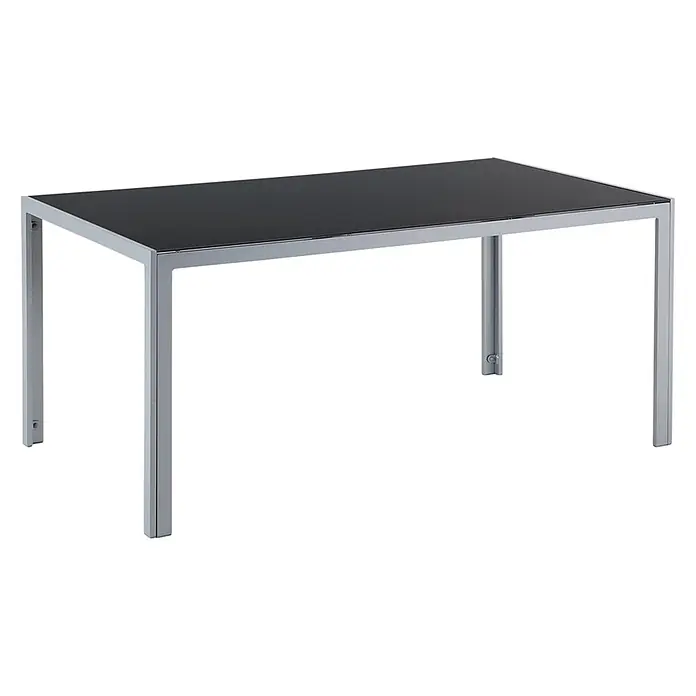 Esstisch CATANIA in Schwarz/Silber - (W) 91 x (H) 71 x - L