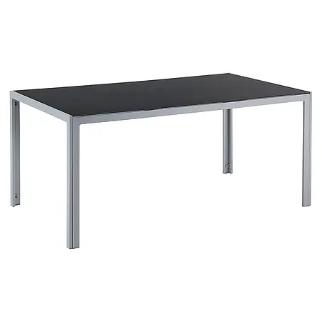 Esstisch CATANIA in Schwarz/Silber - (W) 91 x (H) 71 x (L) 160 cm