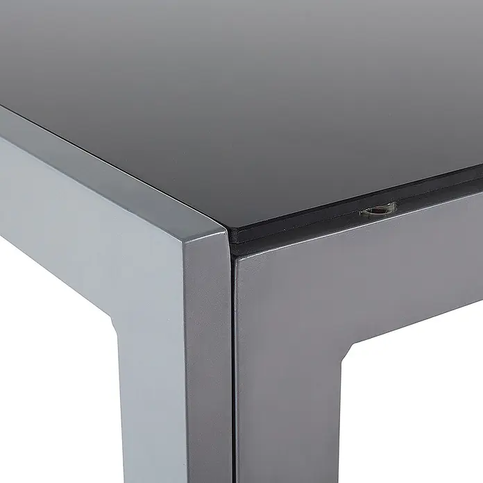 Esstisch CATANIA in Schwarz/Silber - (W) 91 x (H) 71 x - L