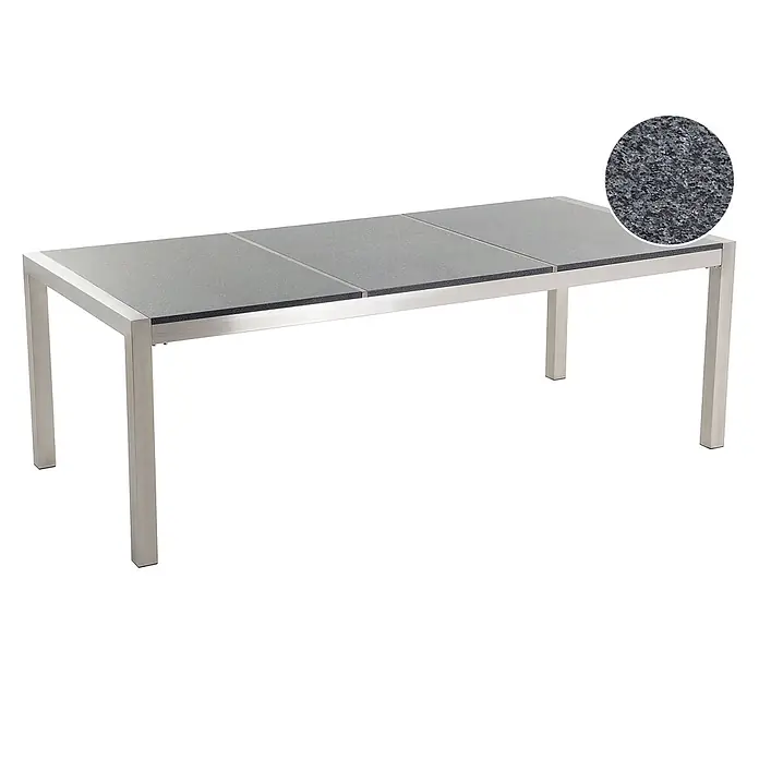 Esstisch GROSSETO in Grau/Silber - (W) 100 x (H) 74 x - L