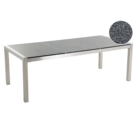 Esstisch GROSSETO in Grau/Silber - (W) 100 x (H) 74 x (L) 220 cm
