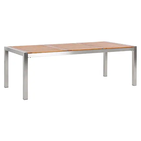Esstisch GROSSETO in Braun/Silber - (W) 100 x (H) 74 x (L) 220 cm