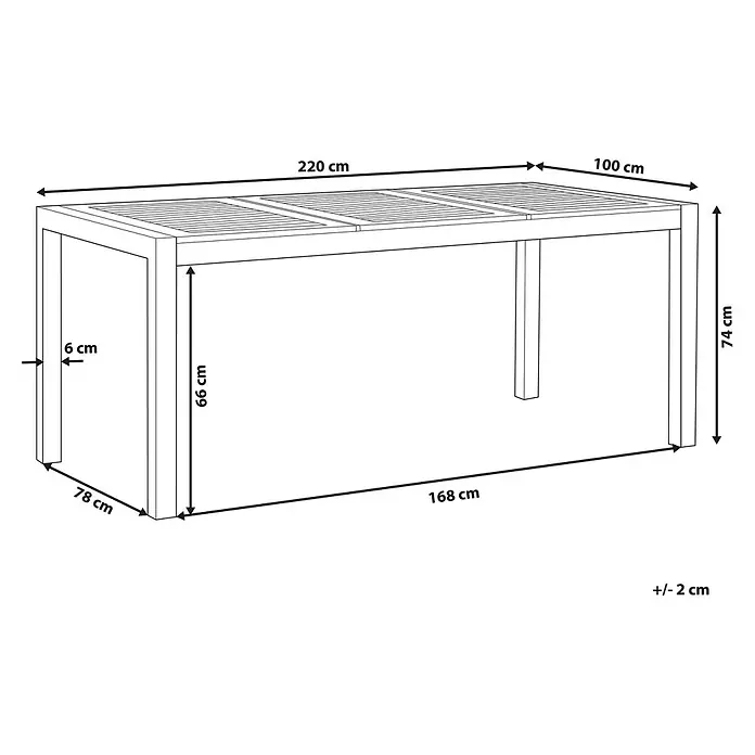 Esstisch GROSSETO in Braun/Silber - (W) 100 x (H) 74 x - L