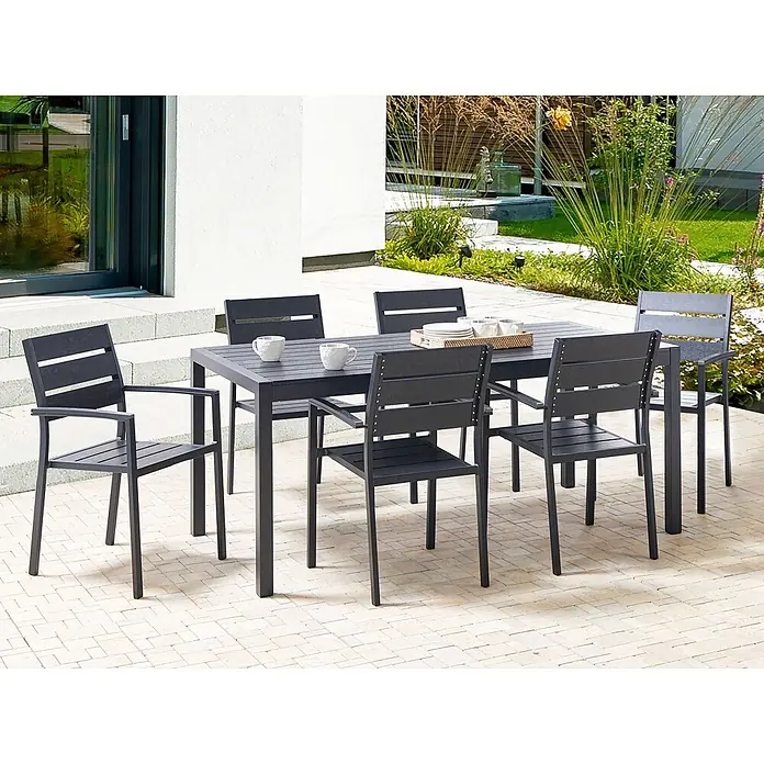 Esstisch VERNIO in Schwarz - (W) 90 x (H) 76 x - L