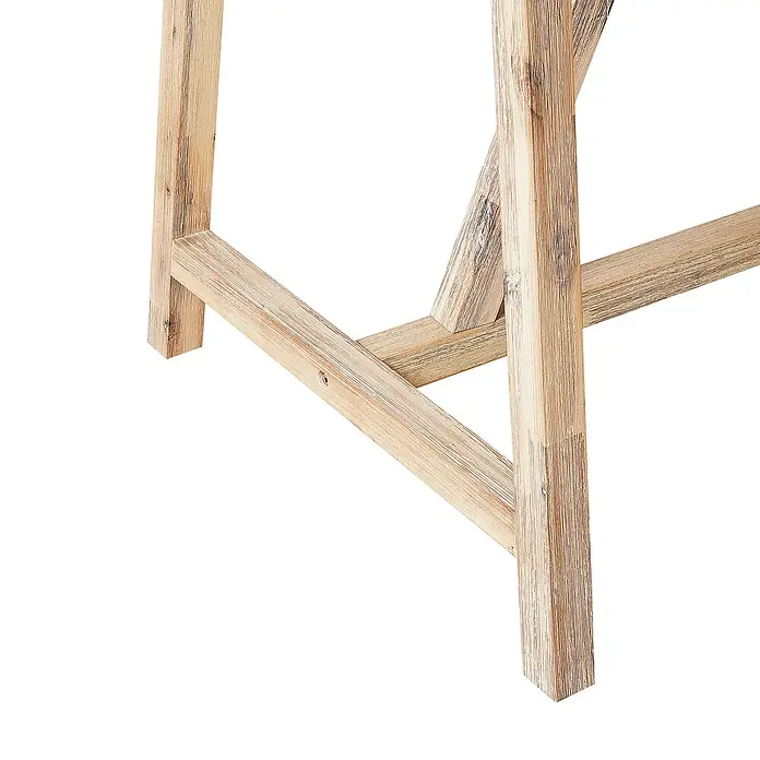 Esstisch TALAMONE in Braun/Grau - (W) 70 x (H) 100 x - L - Helle, rustikale Tischbasis aus Holz mit stabiler Kreuzbalkenkonstruktion.