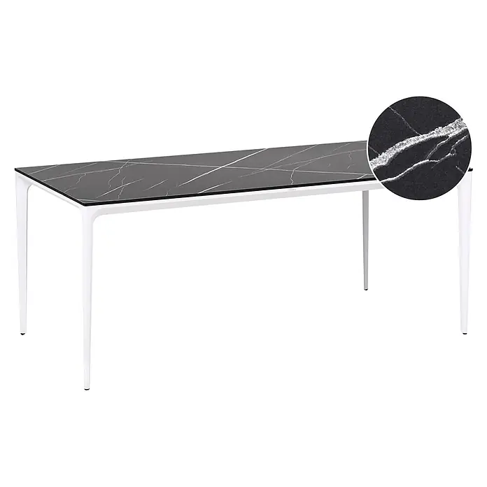 Esstisch SOVARETO in Schwarz/Weiß - (W) 90 x (H) 75 x - L