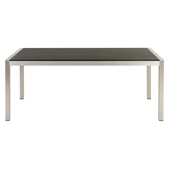 Esstisch VERNIO in Schwarz/Silber - (W) 90 x (H) 76 x - L
