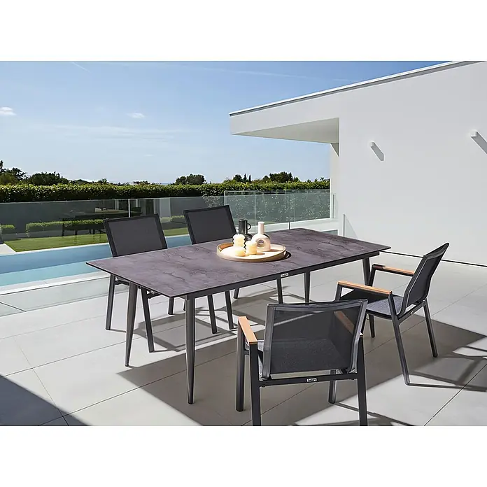 Esstisch TOLENTINO in Grau - (W) 90 x (H) 75 x - L