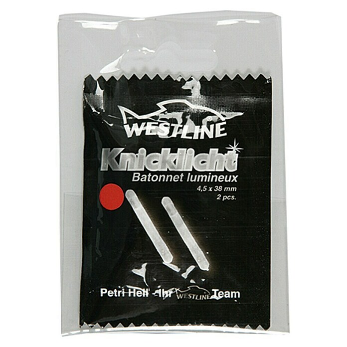 Westline Knicklicht (Gelb, Länge: 39 mm, Durchmesser: 4,5 mm, 2 Stk.)