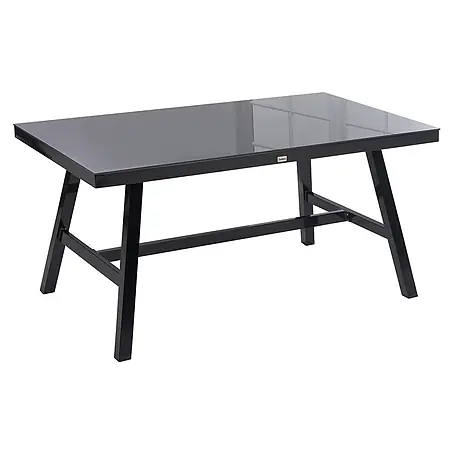 Esstisch CANETTO in Schwarz - (W) 90 x (H) 76 x (L) 150 cm