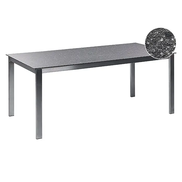 Esstisch COSOLETO in Schwarz/Silber - (W) 90 x (H) 75 x - L