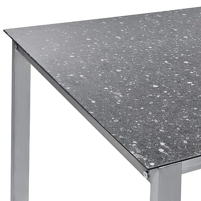 Esstisch COSOLETO in Schwarz/Silber - (W) 90 x (H) 75 x - L