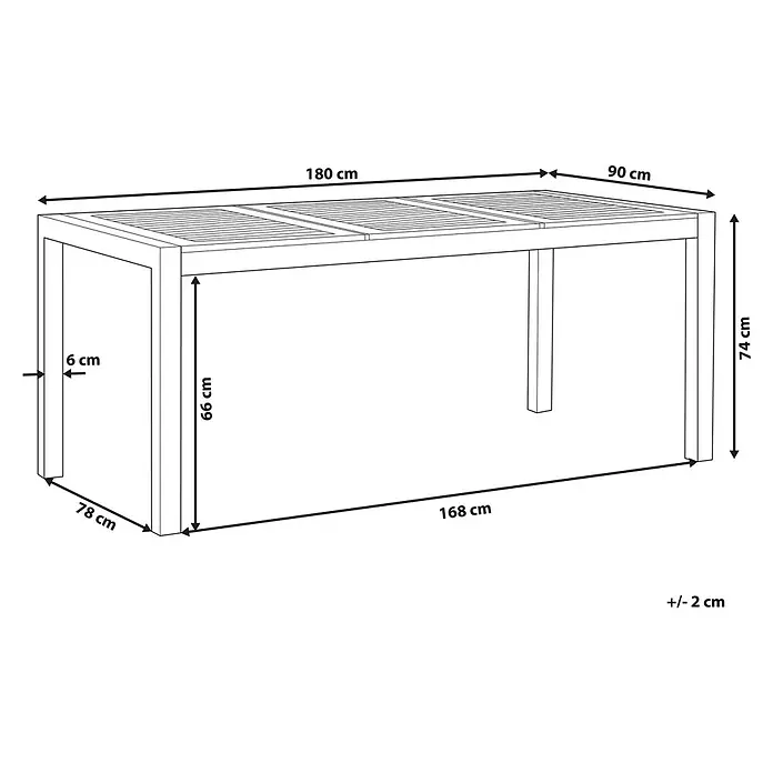 Esstisch GROSSETO in Braun/Silber - (W) 90 x (H) 74 x - L