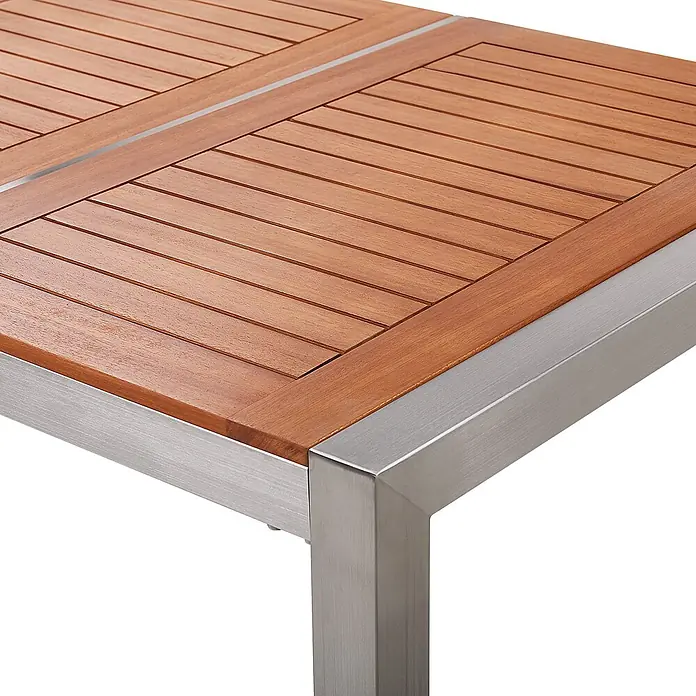 Esstisch GROSSETO in Braun/Silber - (W) 90 x (H) 74 x - L