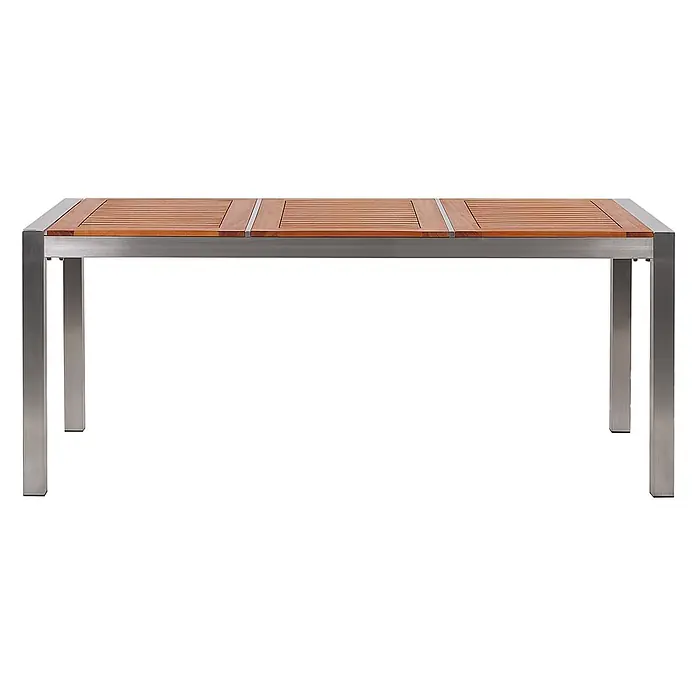 Esstisch GROSSETO in Braun/Silber - (W) 90 x (H) 74 x - L