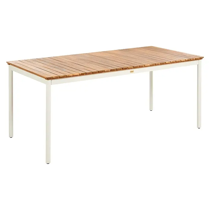 Esstisch CORRICELLA in Braun/Weiß - (W) 90 x (H) 75 x - L