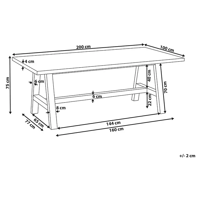 Esstisch TONNARE in Grau/Braun - (W) 100 x (H) 75 x - L